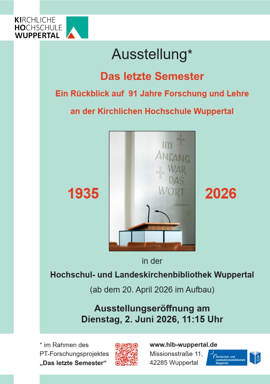 Plakat zur Ausstellung "Das letzte Semester"