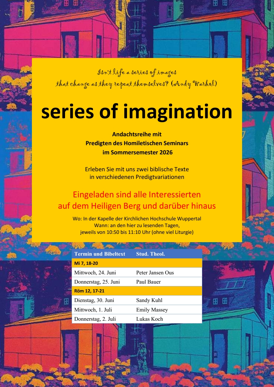 Plakat Andachtsreihe Homiletisches Seminar